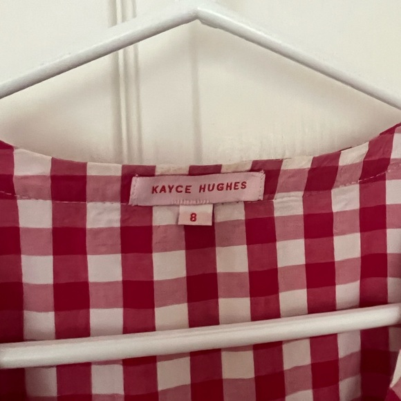 Kayce Hughes gingham /check Willa button front shirt dress - Picture 4 of 10